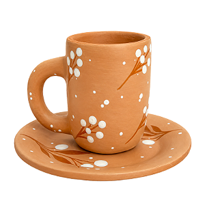 Caneca Bege com Píres P - Luiza - Vale do Jequitinhonha - MG