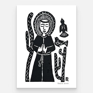 Xilogravura "São Francisco" P (PB) 2026 - Edna - PB