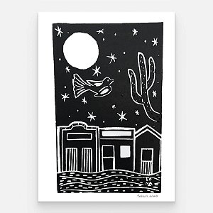 Xilogravura "Noite" P (PB) - Edna - PE