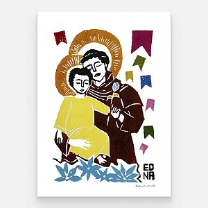 Xilogravura "Santo Antônio" P 2026 - Edna - PE