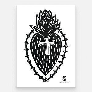 Xilogravura "Coração Sagrado" P (PB) 2026 - Edna - PE