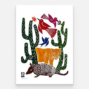 Xilogravura "Caatinga" M 2026 - Edna - PE