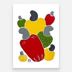 Xilogravura "Caju" M 2026 - Edna - PE