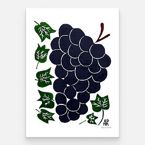 Xilogravura "Uva" M - Edna - PE