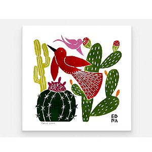 Xilogravura Quadrada "Paisagem do Sertão" M 2026 - Edna - PE