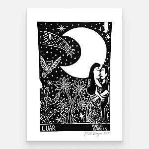 Xilogravura ''Luar 2" M 2025 - Pablo Borges - PE