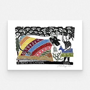 Xilogravura ''O Bumba do Carnaval" G 2026 - Pablo Borges - PE