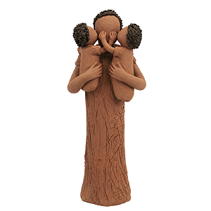Escultura Pai com 2 Filhos P - João Paulo Mota - MG