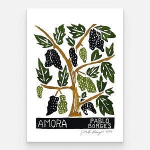Xilogravura "Amora" P 2026 - Pablo Borges - PE
