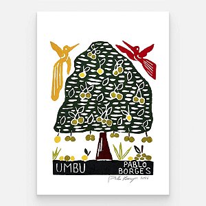 Xilogravura "Umbu" P 2026 - Pablo Borges - PE