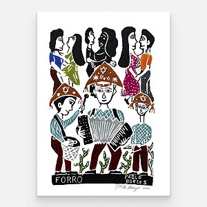 Xilogravura "Forró" M 2026 - Pablo Borges - PE