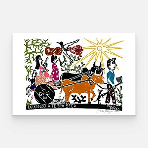 Xilogravura ''Deixando a Terra Seca" G 2026 - Pablo Borges - PE