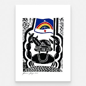 Xilogravura "Caranguejo Pernambuco" P 2026 - Bacaro Borges - PE