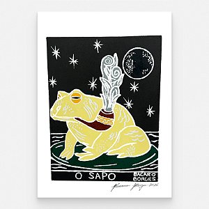 Xilogravura "O Sapo" P 2026 - Bacaro Borges - PE