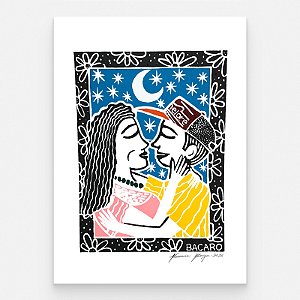 Xilogravura "Namoro" P 2026 - Bacaro Borges - PE