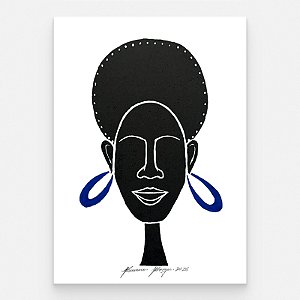 Xilogravura "Rosto Feminino" P 2026 - Bacaro Borges - PE
