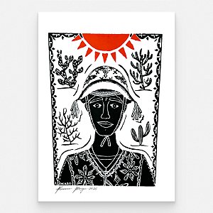Xilogravura "Nordestino" M 2026 - Bacaro Borges - PE