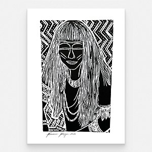 Xilogravura "Indígena" M 2026 - Bacaro Borges - PE