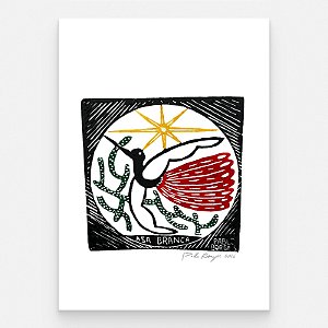 Xilogravura "Asa Branca" M 2026 - Pablo Borges - PE