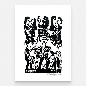 Xilogravura "Forró" M 2026 - Pablo Borges - PE
