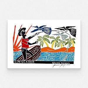 Xilogravura ''Pescador" M 2026 - Pablo Borges - PE
