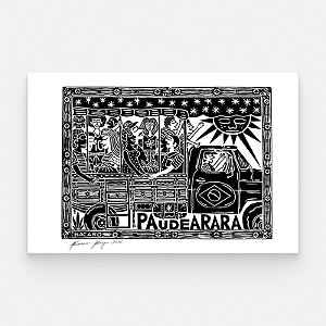 Xilogravura "Pau de Arara" G 2026 - Bacaro Borges - PE