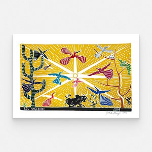 Xilogravura ''Sol Nascente" GG 2026 - Pablo Borges - PE
