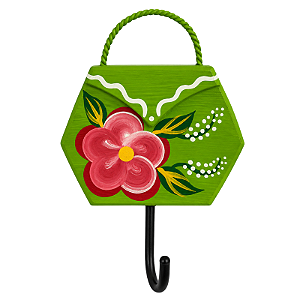 Cabideiro Bolsa Flor 1 PP - Gervásio - MG