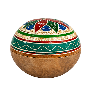 Caixa Bola Bordada - Pedra Sabão - MG