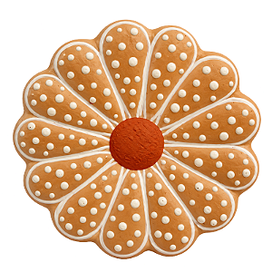 Flor de Parede 10cm Bege - Adrielly - Vale do Jequitinhonha - MG