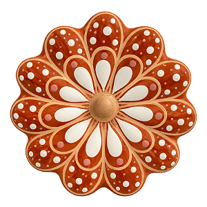 Flor de Parede 12cm Vermelha - Adrielly - Vale do Jequitinhonha - MG