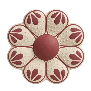 Flor de Parede 12cm Branca - Adrielly - Vale do Jequitinhonha - MG