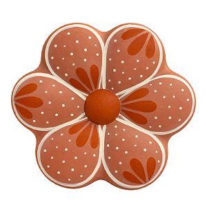 Flor de Parede 14cm Rosa - Adrielly - Vale do Jequitinhonha - MG