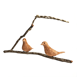 Galho com 2 Passarinhos (Variados) - Assoc. Santa Brígida - BA