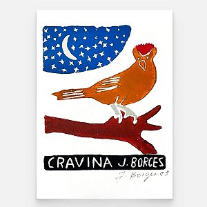 Xilogravura Cravina P - assinada por J. Borges - PE (Última peça)