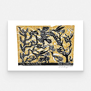 Xilogravura "Sol Nascente" G 2025 - Pablo Borges - PE