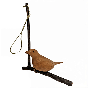 Galho com 1 Passarinho (Variados) G - Assoc. Santa Brígida - BA