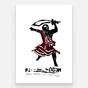 Xilogravura "Ogum" P - João Pedro - CE