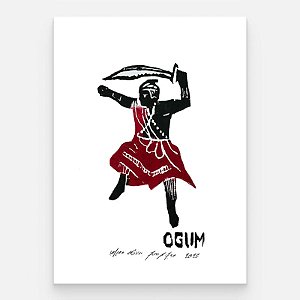 Xilogravura "Ogum" P - João Pedro - CE
