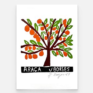Xilogravura Araça P - assinada por J. Borges - PE (Última Peça)