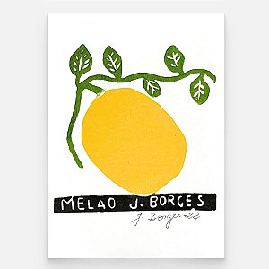 Xilogravura Melão P - assinada por J. Borges - PE (Última peça)