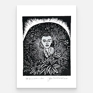 Xilogravura "Brechando" P - José Lourenço - Juazeiro do Norte CE