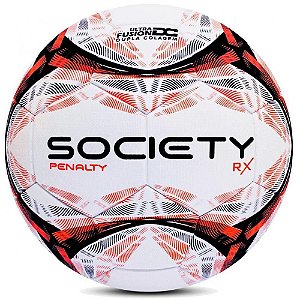 Bola de Futebol Society Penalty Rx R1 9 Branco com Laranja