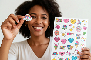 Etiqueta Adesiva Personalizada Cartela Cheia BH