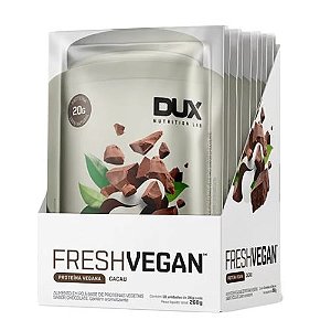 FRESHVEGAN - PROTEINA VEGANA CACAU CAIXA 10 UND - DUX NUTRITION