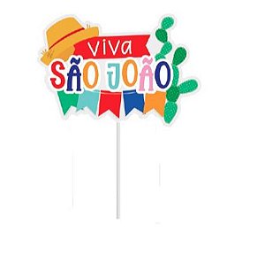 Topo de bolo Viva Sao Joao 20x20,5 01 Un.