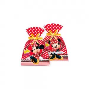 Sac Plast Red Minnie Regina 8Un