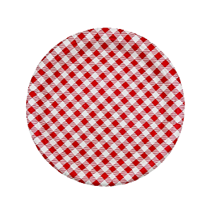 Prato Papel Xadrez Vermelho Junina