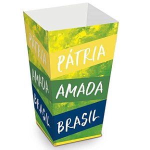 Caixa para Pipoca Vai Brasil! 10un. Copa do Mundo Cromus