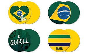 Bolacha para Copo Copa do Mundo Brasil 2022 08 un. Cromus